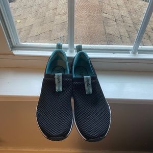 Ryka Knit Slip-On Sneakers - Echo Knit, black 7.5